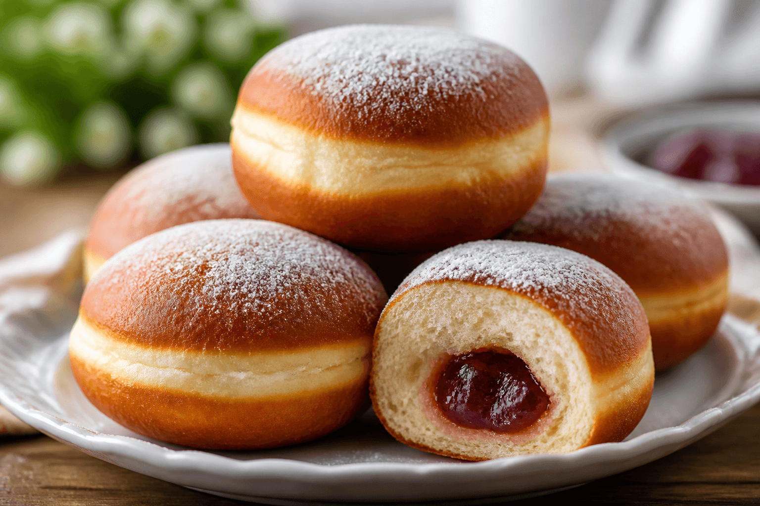 Pączki domowe puszyste z jasną obrączką — danie od Szefa Kuchni Marka Wiśniewskiego