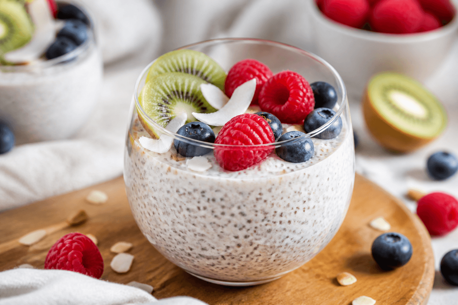 Pudding chia na mleku kokosowym z owocami — danie od Szefa Kuchni Marka Wiśniewskiego
