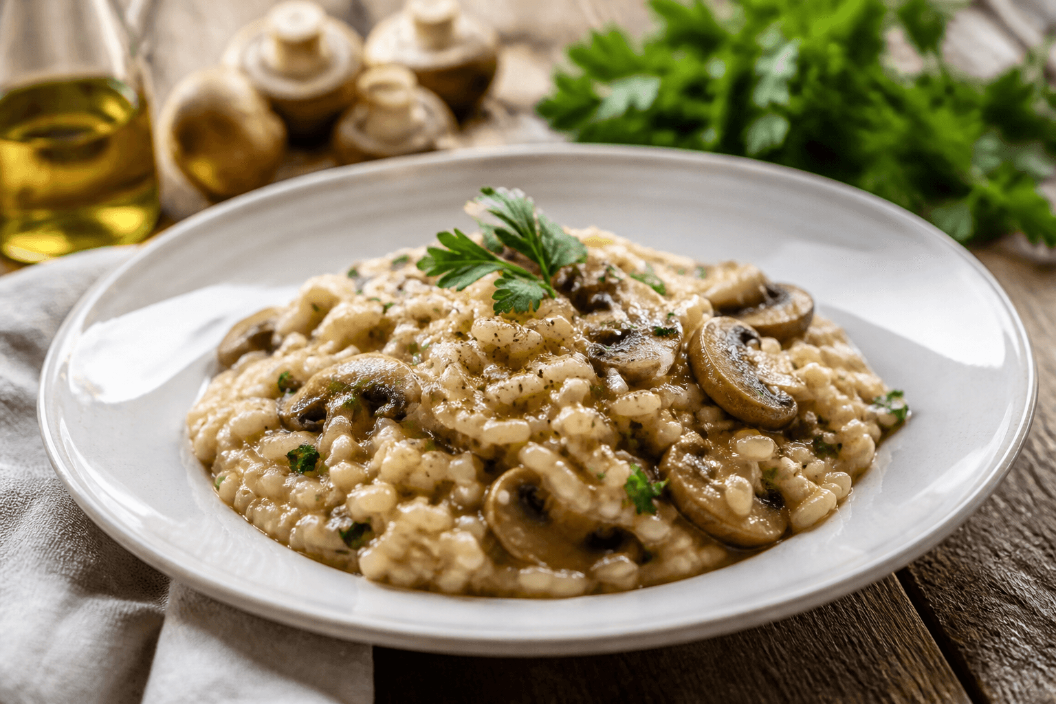 Risotto z pieczarkami - sprawdzony przepis Szefa Marka — danie od Szefa Kuchni Marka Wiśniewskiego